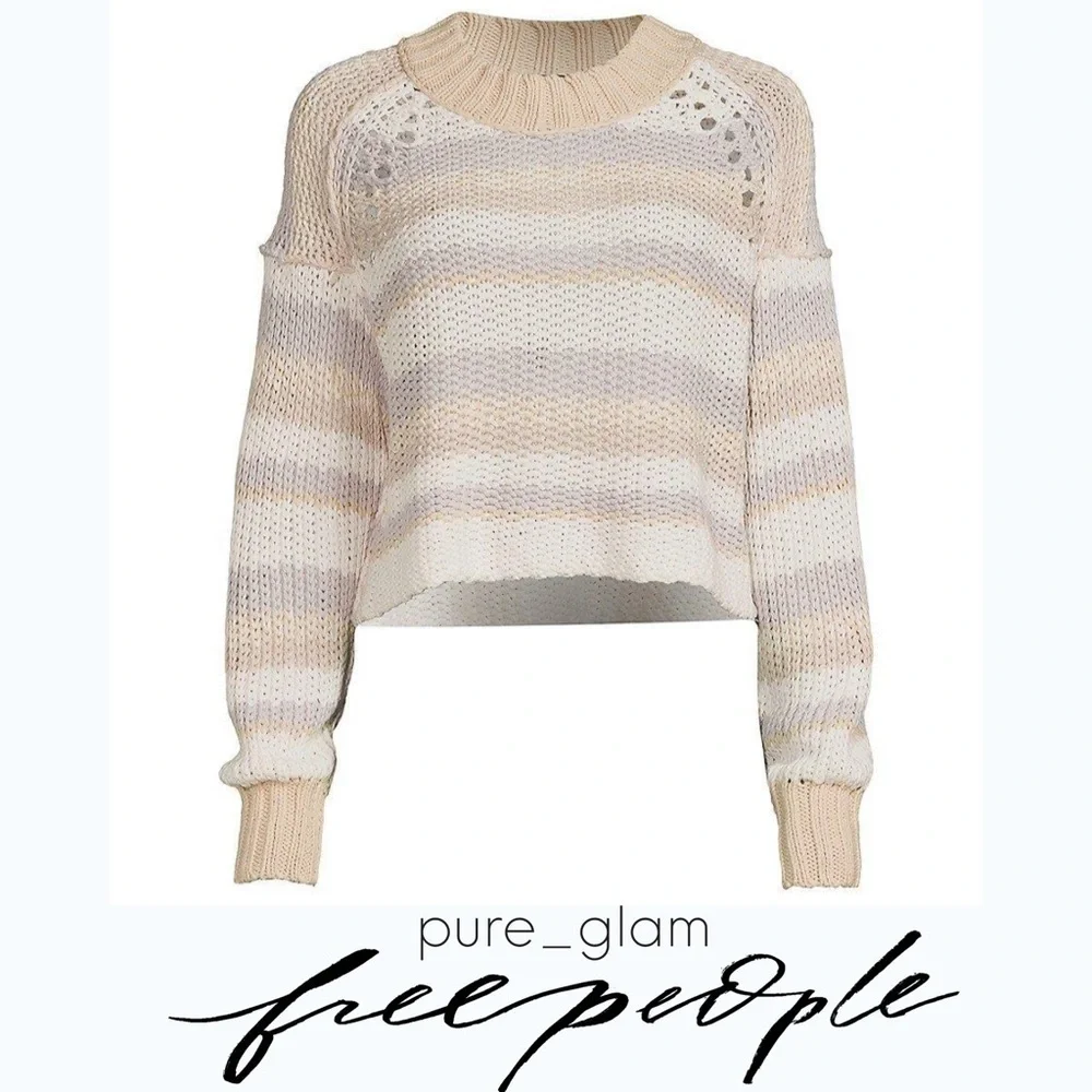 Free People pullover sweater devon striped